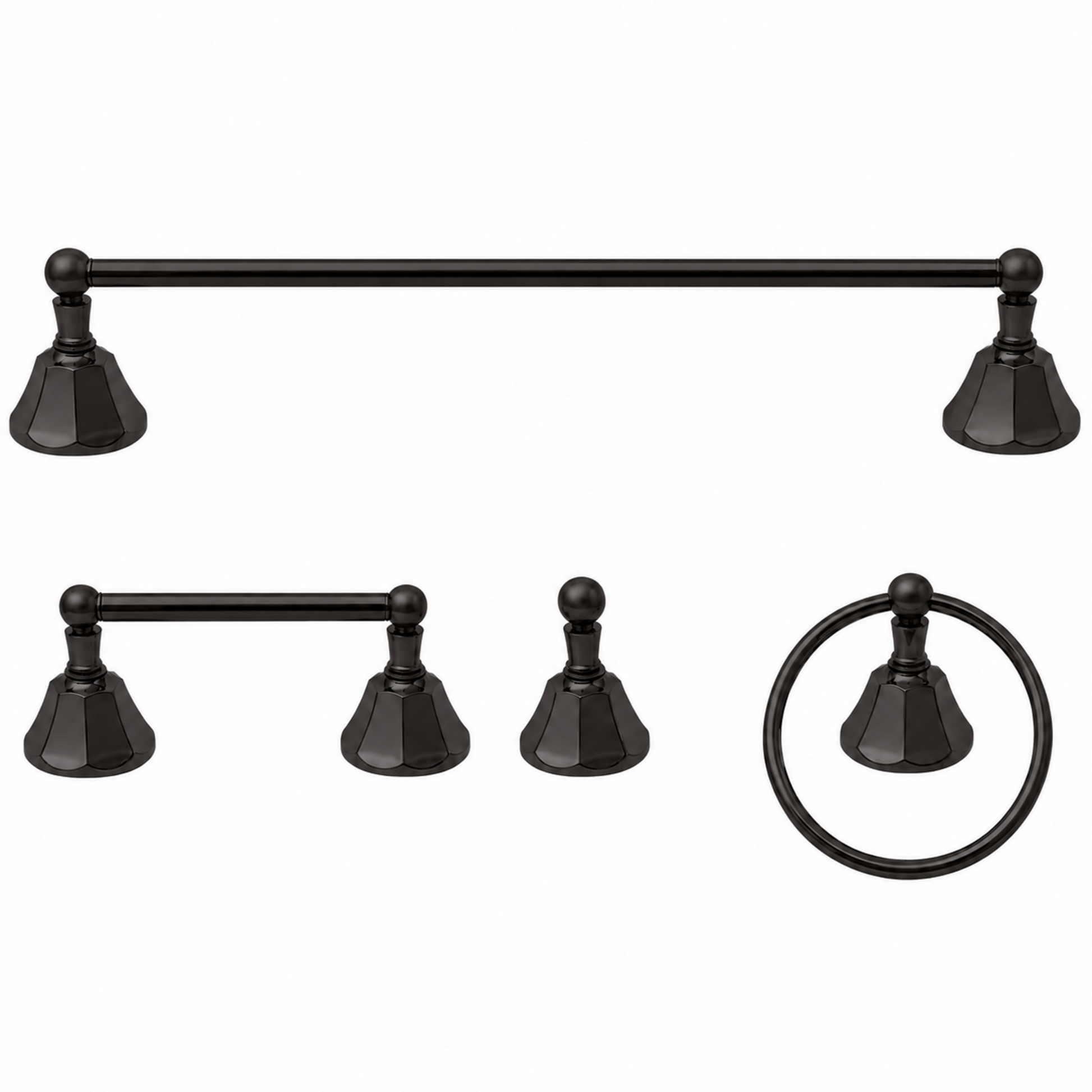 Mississippi 4-Piece Bathroom Accessory Hardware Set P4BMIS18 | Strom Living Oil Rubbed Bronze 30" - Bathroom Accessories