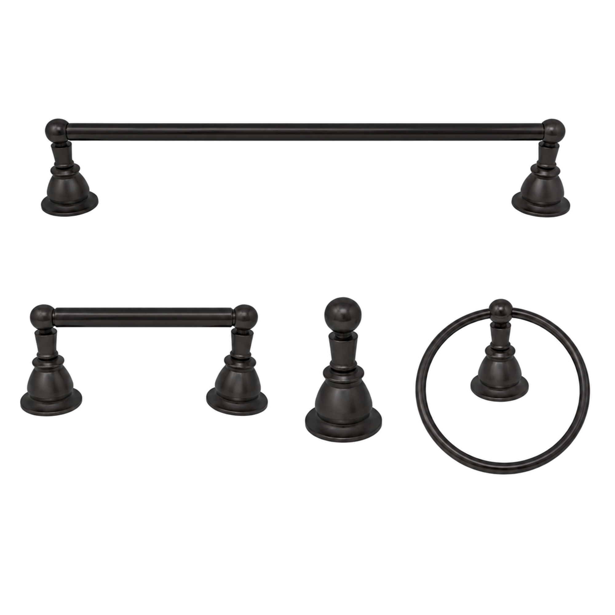 Rio Grande 4-Piece Bathroom Accessory Hardware Set P4BRIO18 | Strom Living Oil Rubbed Bronze 18" - Bathroom Accessories
