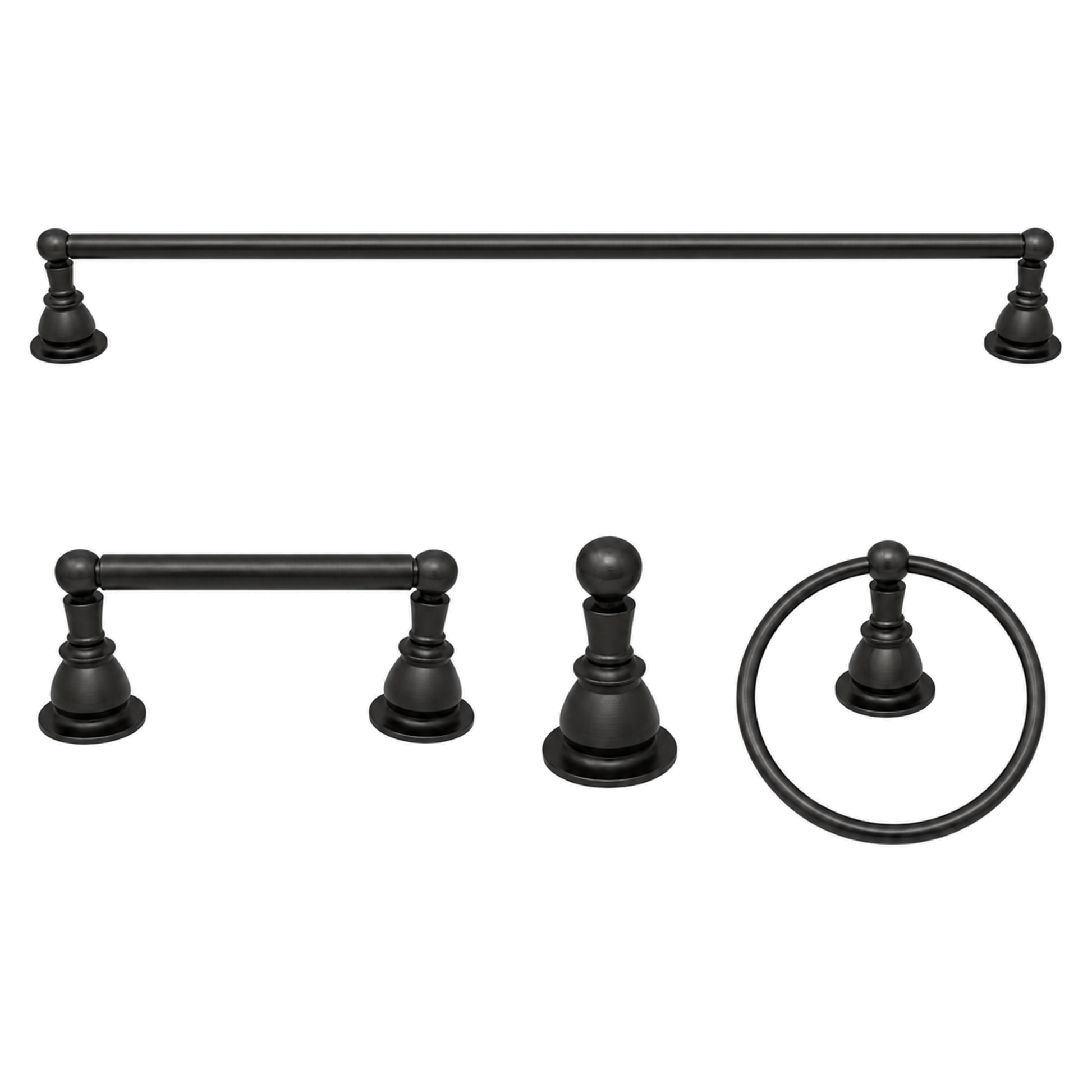 Rio Grande 4-Piece Bathroom Accessory Hardware Set P4BRIO18 | Strom Living Oil Rubbed Bronze 24" - Bathroom Accessories