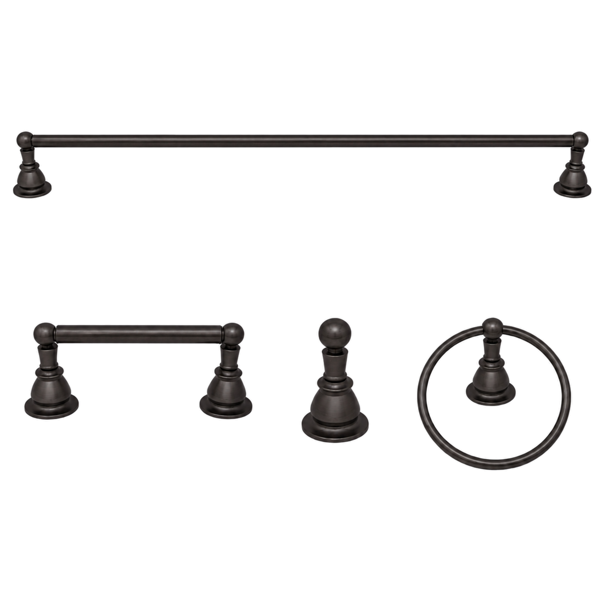 Rio Grande 4-Piece Bathroom Accessory Hardware Set P4BRIO18 | Strom Living Oil Rubbed Bronze 30" - Bathroom Accessories