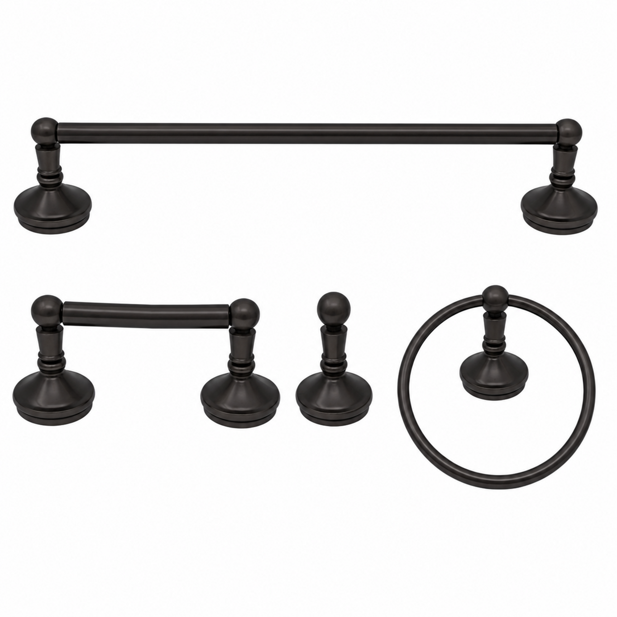 Sacramento 4-Piece Bathroom Accessory Hardware Set P4BSAC18 | Strom Living Oil Rubbed Bronze 18" - Bathroom Accessories