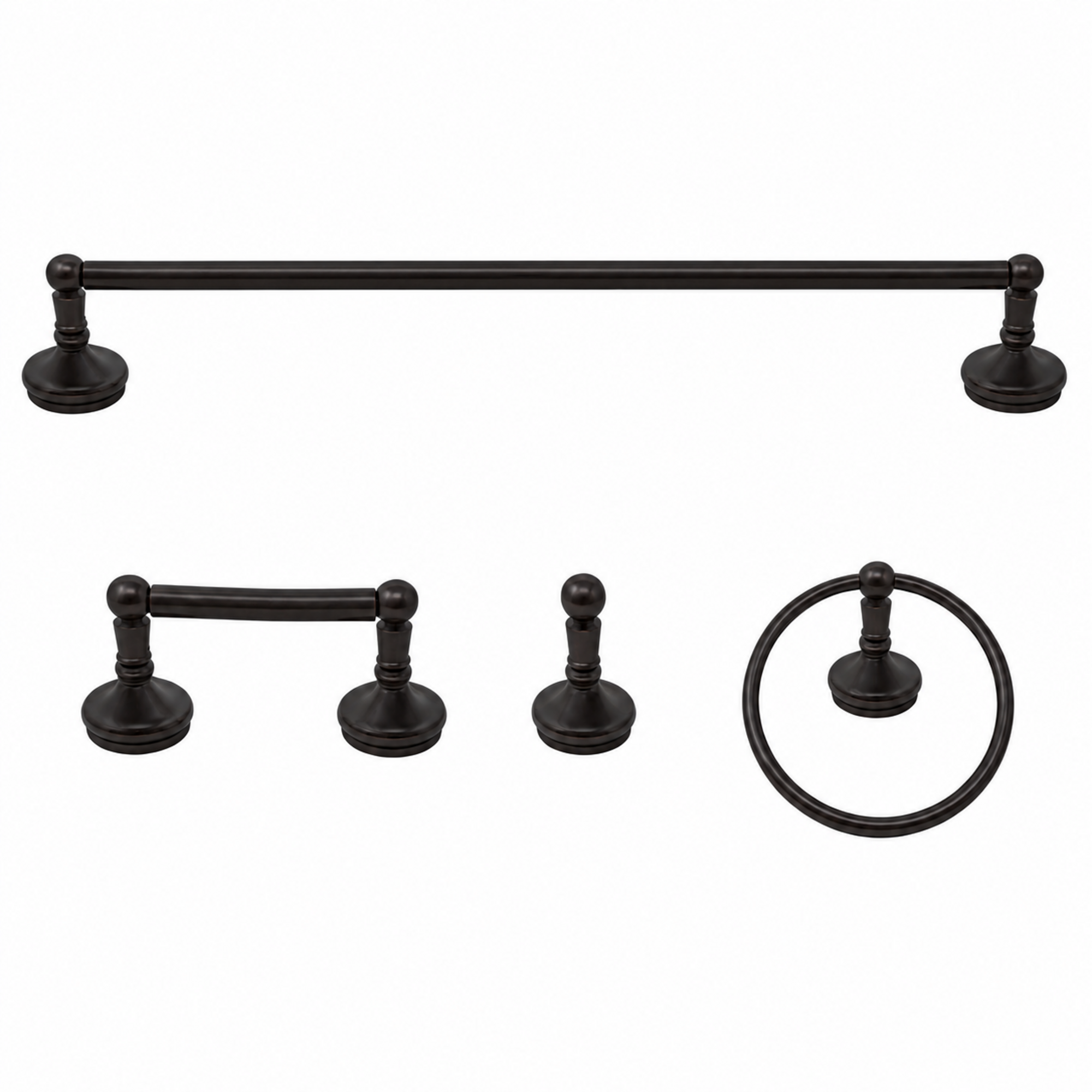 Sacramento 4-Piece Bathroom Accessory Hardware Set P4BSAC18 | Strom Living Oil Rubbed Bronze 24" - Bathroom Accessories