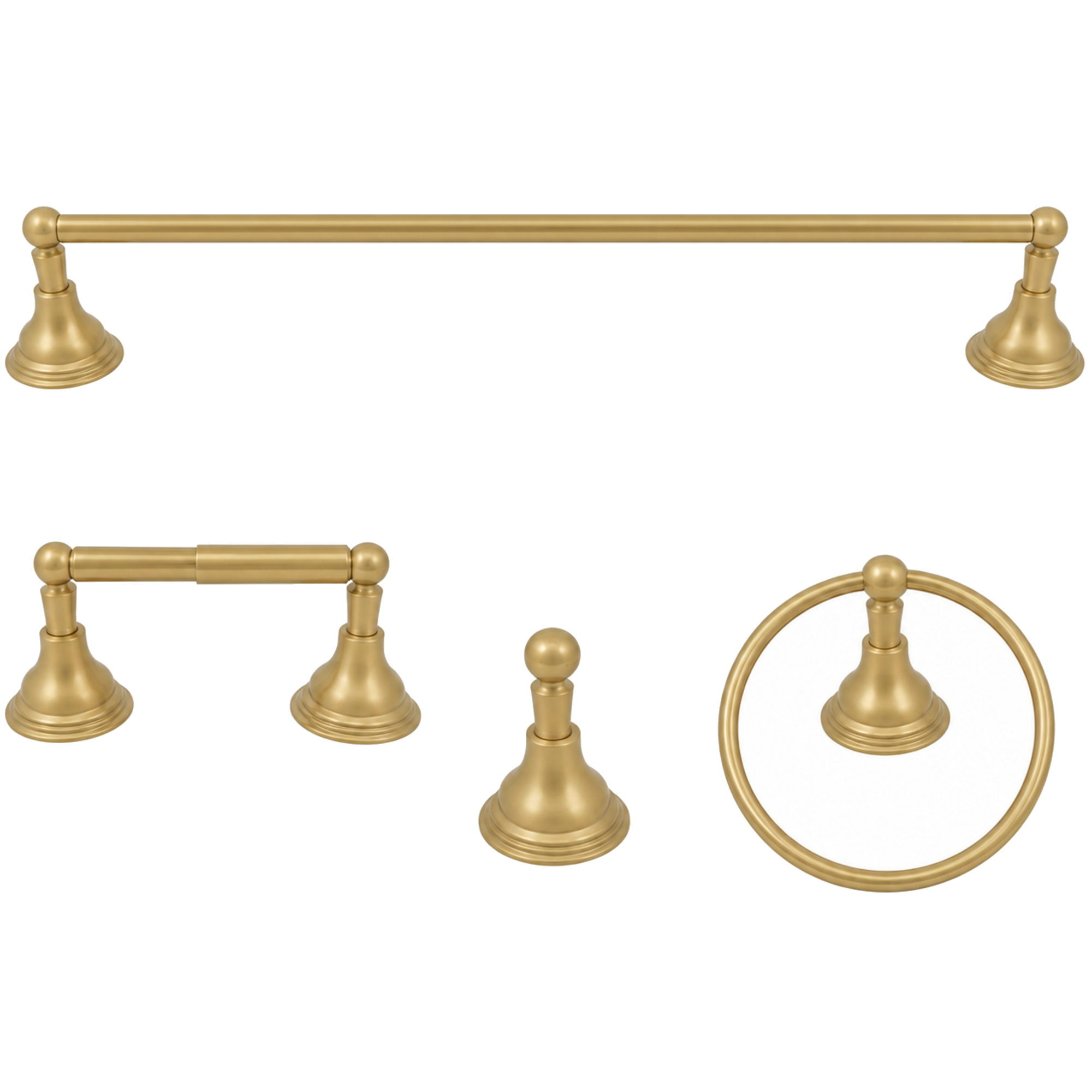 St. Lawrence 4-Piece Bathroom Accessory Hardware Set P4BSTL18 | Strom Living Raw Brass 30" - Bathroom Accessories