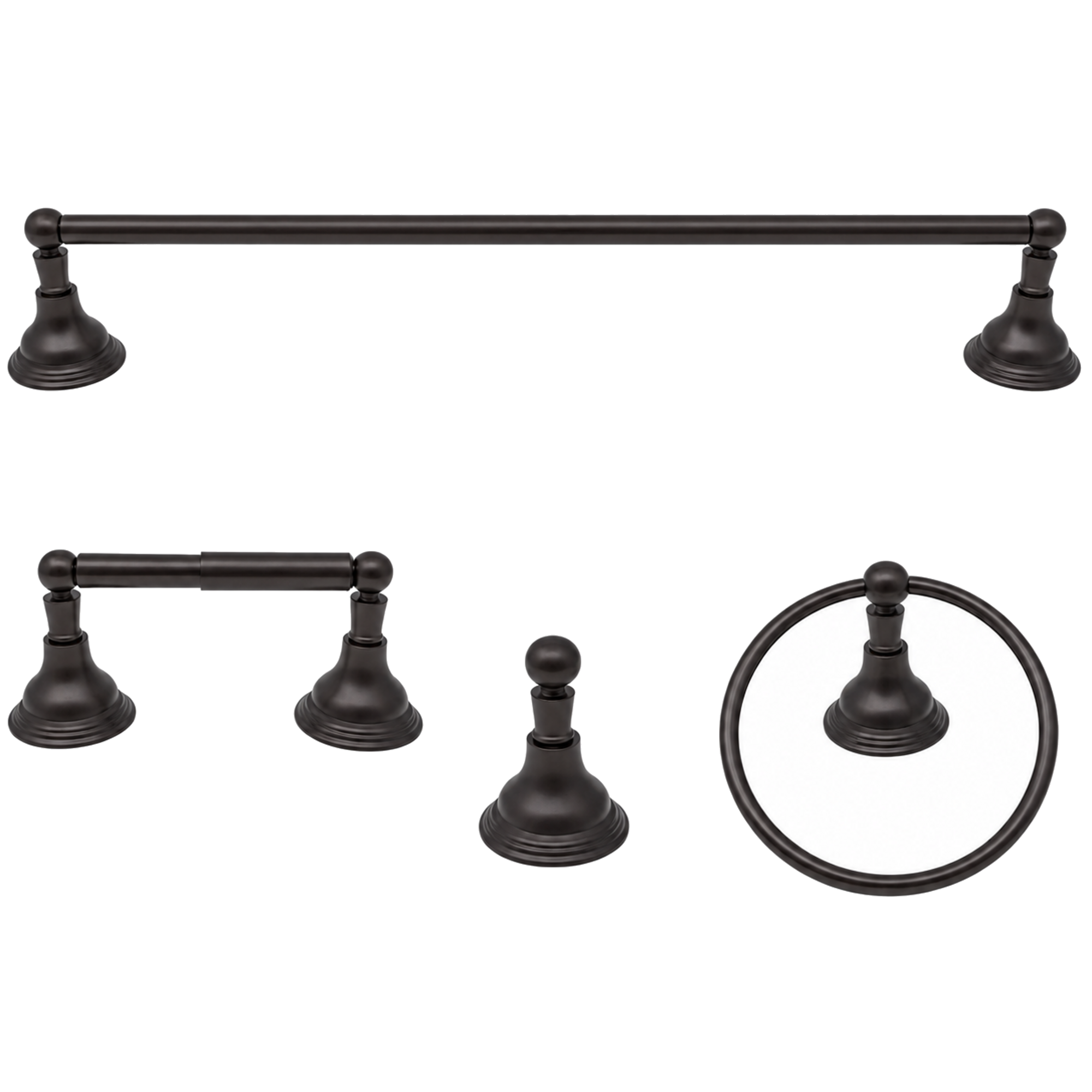 St. Lawrence 4-Piece Bathroom Accessory Hardware Set P4BSTL18 | Strom Living Oil Rubbed Bronze 30" - Bathroom Accessories