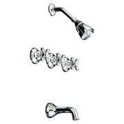 Sacramento Rhine Tub & In-Wall Shower Set With Cross Handle /9" Centers and Spout P0360 | Strom Living