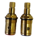 Ceramic Disc Cartridge Pair PP0106Q in Supercoat Brass