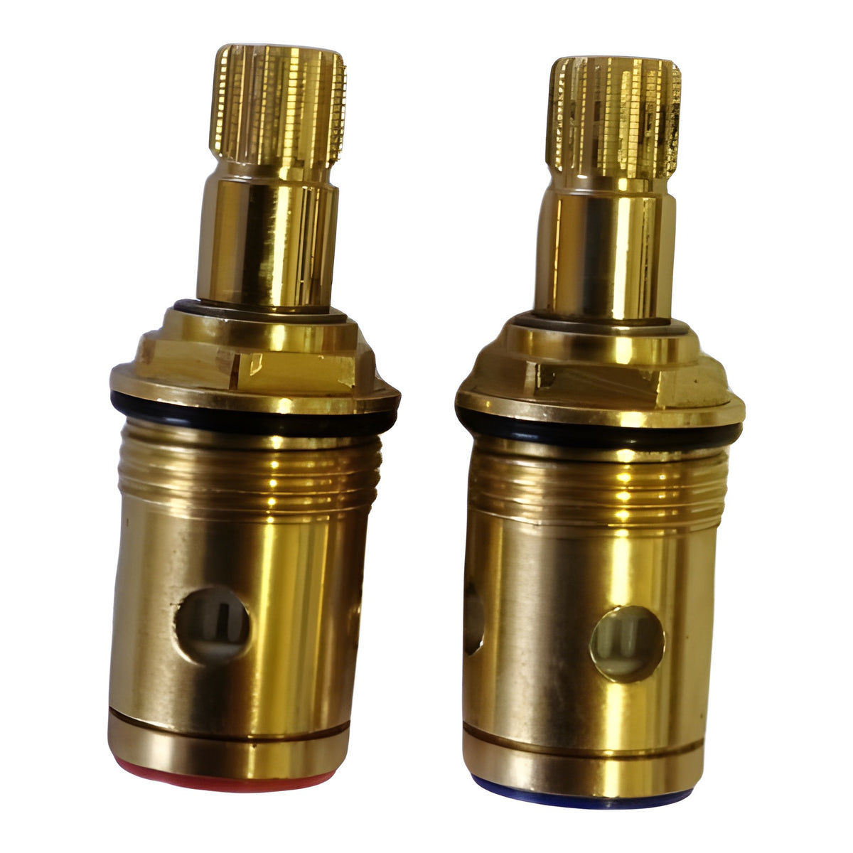 Ceramic Disc Cartridge Pair PP0106Q in Supercoat Brass