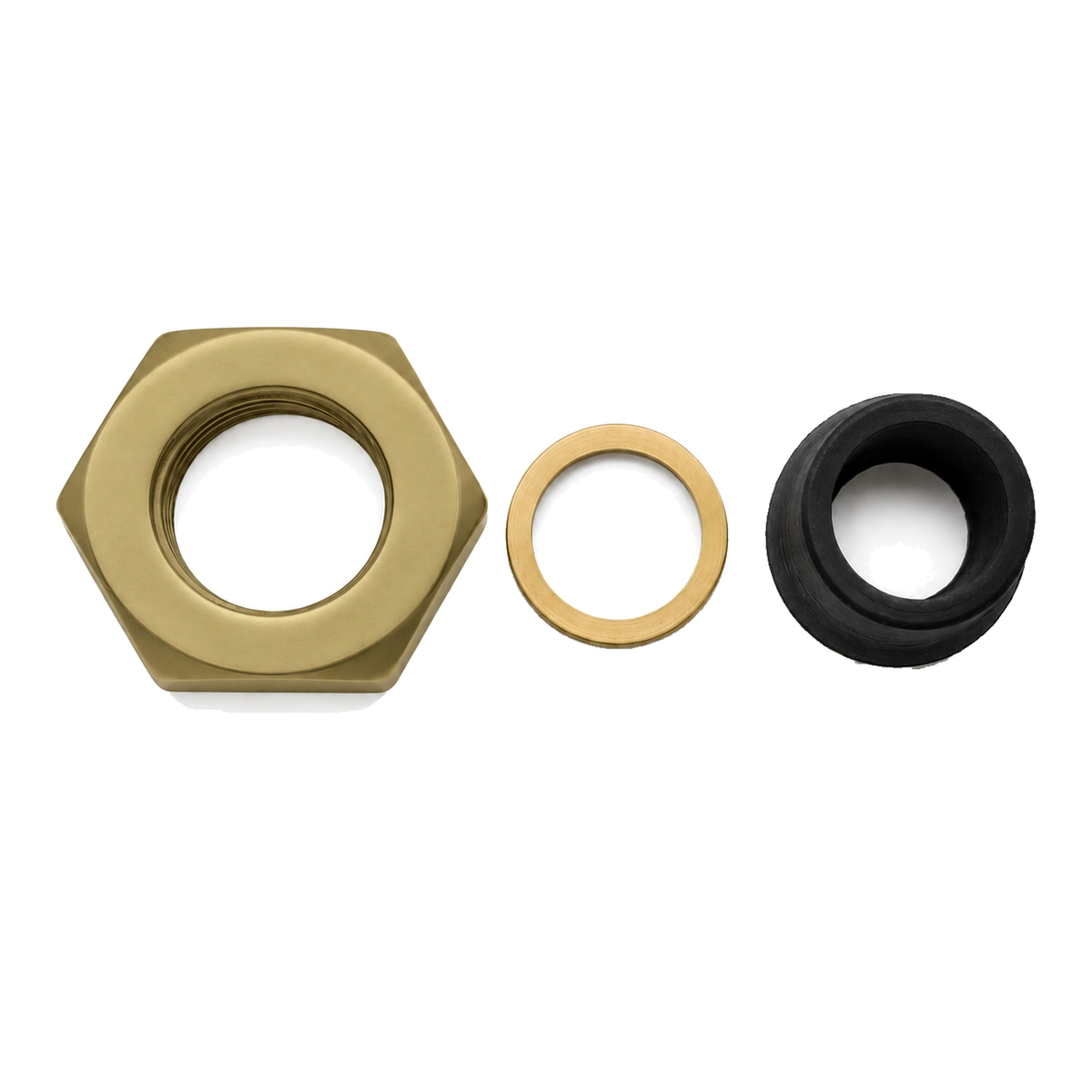 Riser Nut and Washer PP0128 in Raw Brass