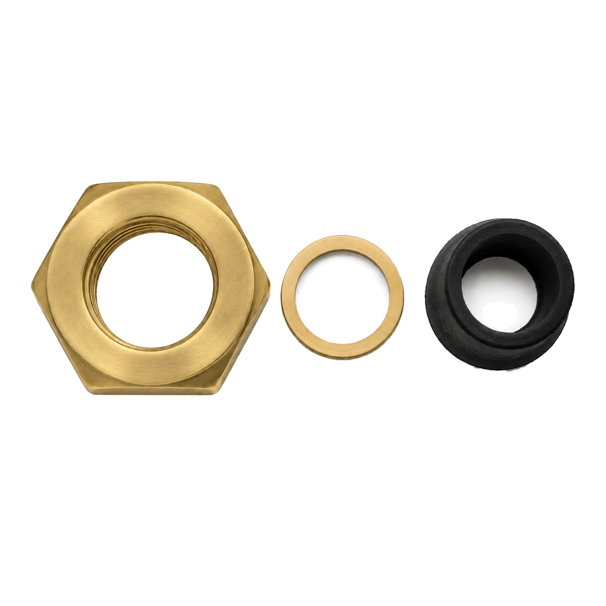 Riser Nut and Washer PP0128 in Satin Brass
