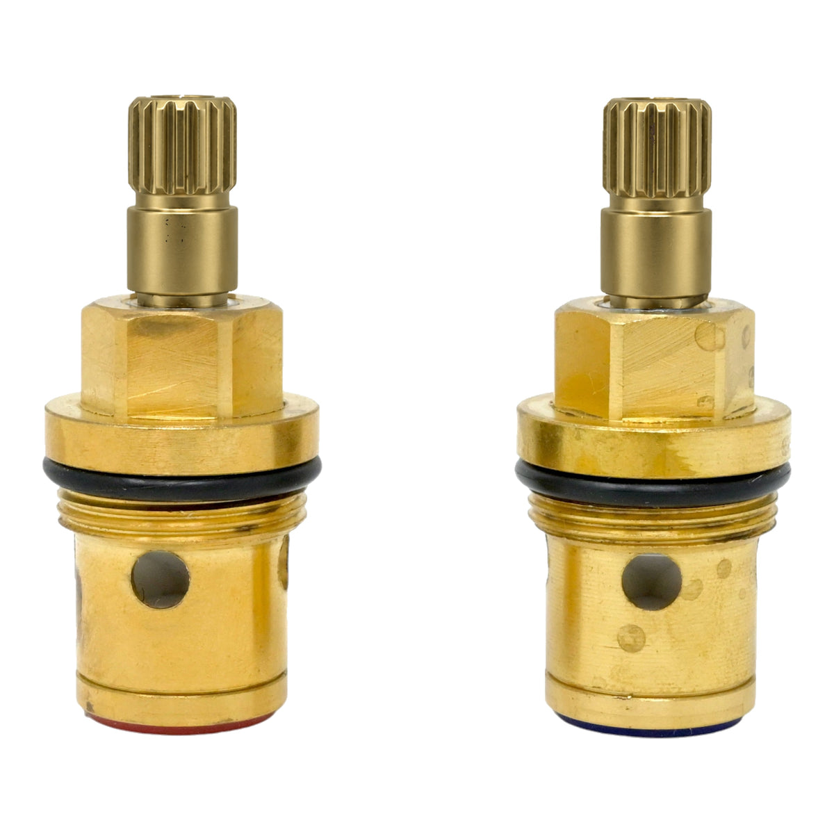 Ceramic Disc Cartridge Pair PP0245 in Raw Brass / Raw Brass