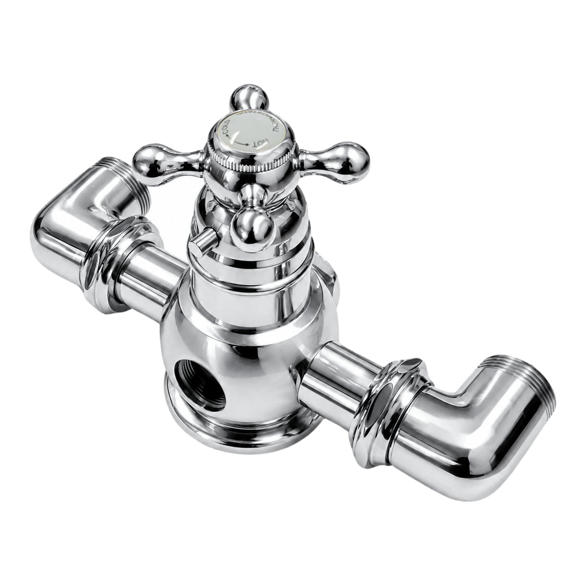 Thermostatic faucet body PP0331 in Chrome, three-quarter view