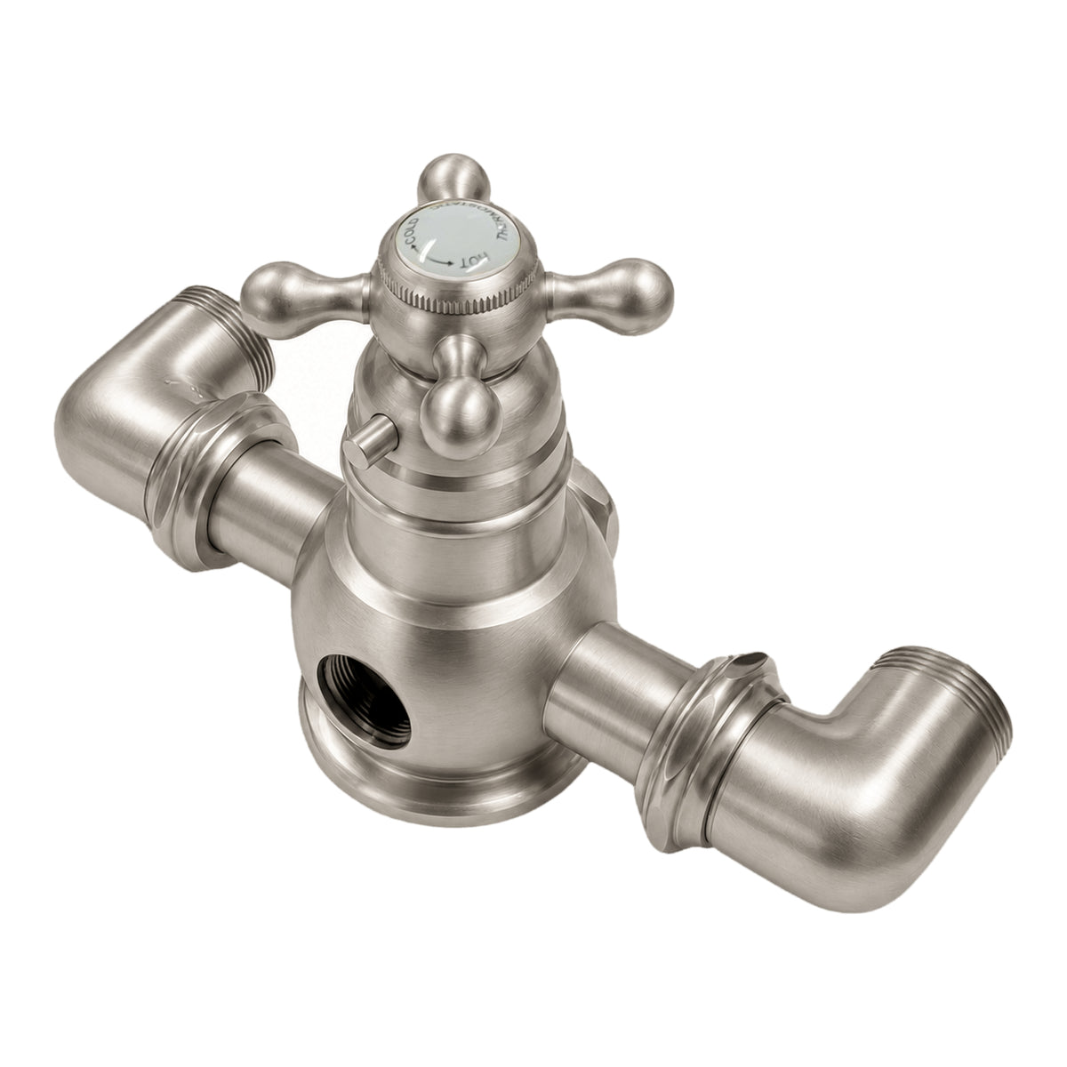 Thermostatic faucet body PP0331 in Matte Nickel, three-quarter view
