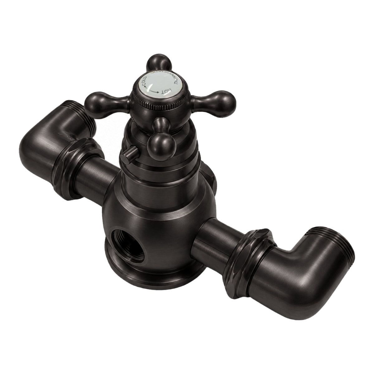 Thermostatic faucet body PP0331 in Oil Rubbed Bronze, three-quarter view