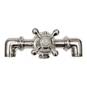 Thermostatic faucet body PP0331 in Polished Nickel, front view with Hot/Cold thermostatic handle