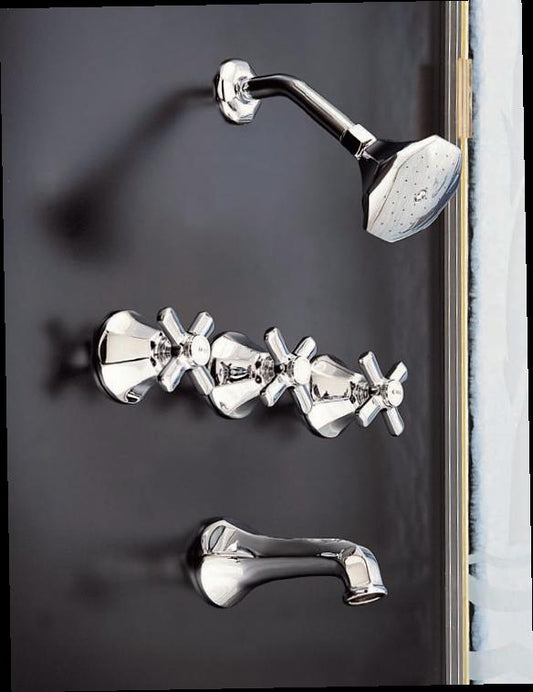 Strom Living Mississippi Wall Shower Set With 6" Spout/8" Center and 2.5" Shower Nipple