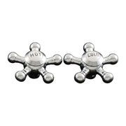 Strom Living P0475 5 Spoke Handle Pair With Porcelain Buttons - Faucet Parts
